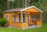 Blokhut - Tuinhuis Inglund | 44 mm | vuren bruin geïmpregneerd
