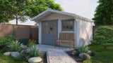 Blockhaus - Gartenhaus Ingmar | 28mm | Fichte grau imprägniert