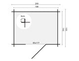 Blockhaus - Gartenhaus Irina | 19mm | Fichte braun imprägniert