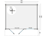 Blockhaus - Gartenhaus Ingmar | 28mm | Fichte Red Class Holz imprägniert