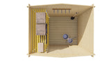 Blockhaus - Gartenhaus Irina | 19mm | Fichte braun imprägniert