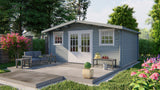 Blockhütte - Gartenhaus Jackalyn | 40 mm | grau imprägniert