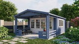 Blockhütte - Gartenhaus Ipswich | 58mm | Fichte grau imprägniert