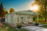 Cabane en rondins - Maison de jardin Jackson | 70 mm | vert imprégné