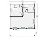 Blockbohlenhaus - Gartenhaus Jackson | 70 mm | grau imprägniert