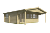 Cabane en rondins - Maison de jardin Jackson | 70 mm | miel jaune imprégné