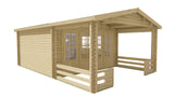 Blockhütte - Gartenhaus Ipswich | 58mm | Fichte grau imprägniert