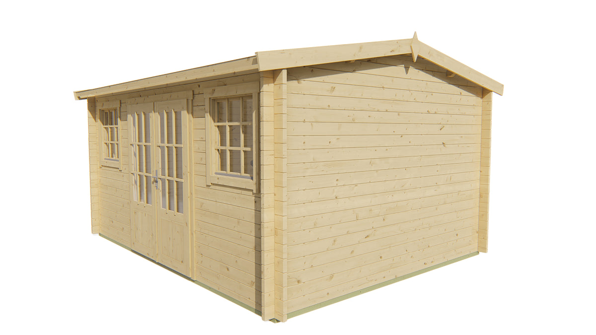 Cabane en rondins - Maison de jardin Jenny | 40 mm | imprégné de brun
