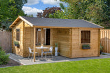Cabane en rondins - Maison de jardin Johan | 34 mm | Bois imprégné de classe rouge