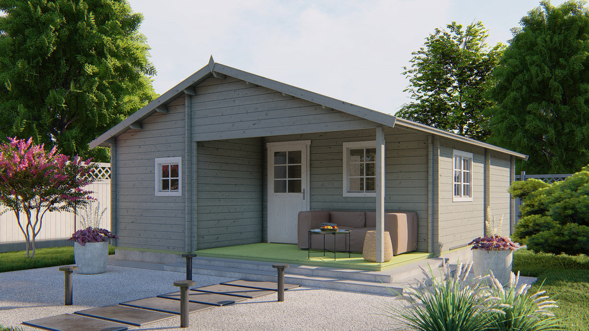 Blockhaus - Gartenhaus Javea | 44 mm | braun imprägniert