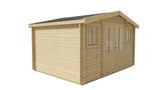 Blockhaus - Gartenhaus Juha | 28mm | Fichte honiggelb imprägniert