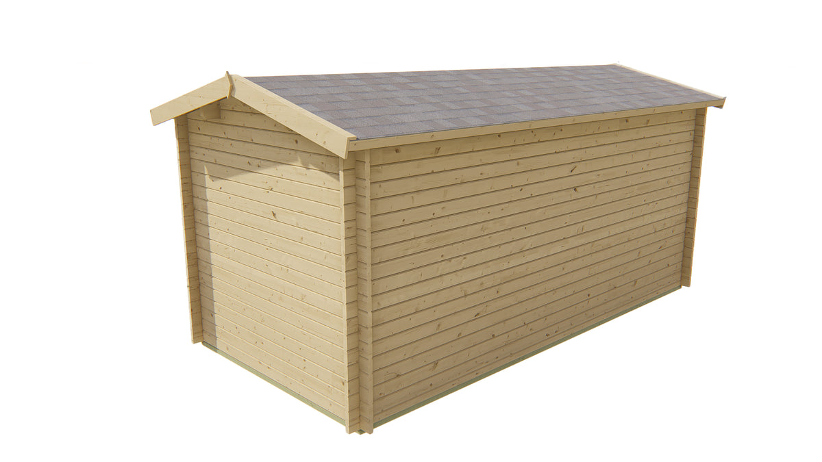 Blockhaus - Gartenhaus Justine | 40mm | Fichte braun imprägniert