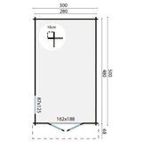 Blokhut - Tuinhuis Julia | 40 mm | vuren honinggeel geïmpregneerd