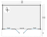 Blokhut - Tuinhuis Karen | 40 mm | Red Class Wood geïmpregneerd