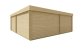 Cabane en rondins - Abri de jardin Jutka | 44 mm | Bois imprégné de classe rouge