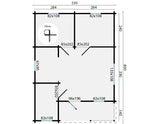 Blokhut - Tuinhuis Kay | 70 mm | vuren groen geïmpregneerd