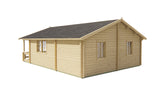 Cabane en rondins - Maison de jardin Kay | 70 mm | pin gris imprégné