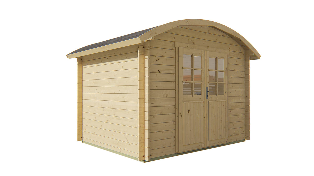 Blockhaus - Gartenhaus Klair | 28mm | Fichte grau imprägniert