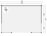 Blockhauspavillon Konstantin | 40mm | Fichte honiggelb imprägniert
