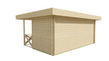Gazebo en rondins Konstantin | 40 mm | Bois imprégné de classe rouge