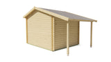 Cabane en rondins - Maison de jardin Lars | 28 mm | Bois imprégné de classe rouge