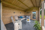Blockhaus - Gartenhaus Kukka | 40mm | Fichte braun imprägniert