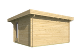 Blokhut - Tuinhuis Lory | 44 mm | vuren grijs geïmpregneerd