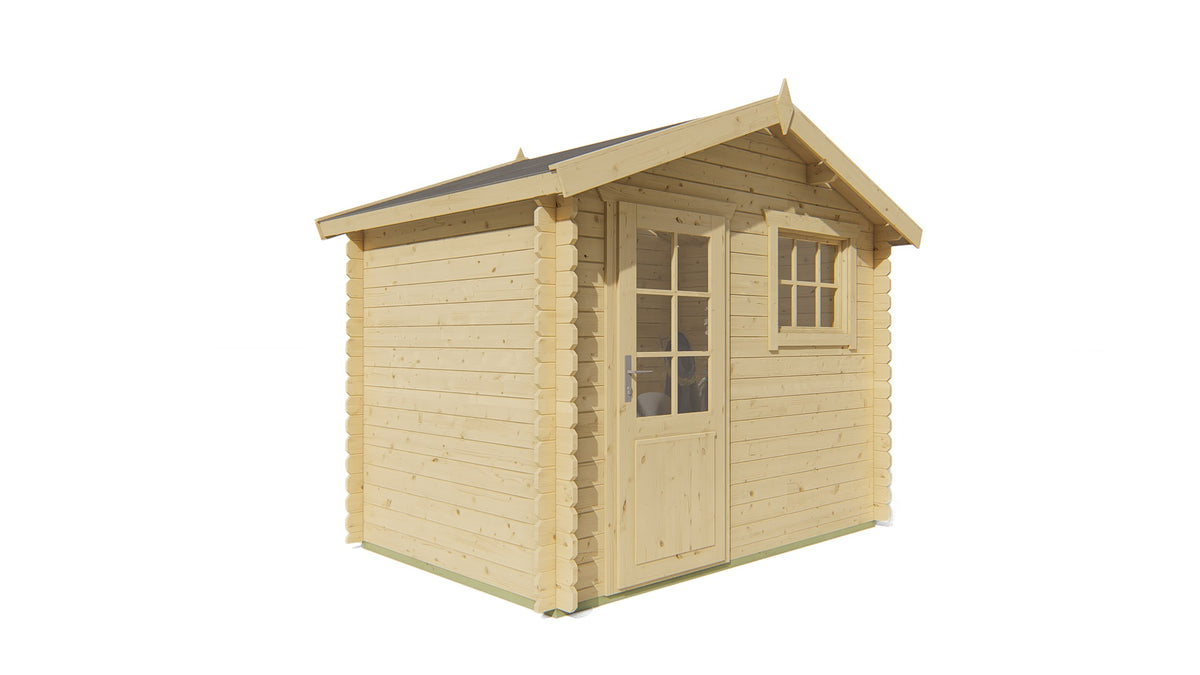 Cabane en rondins - Maison de jardin Sten | 28 mm | pin brun imprégné
