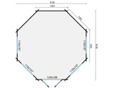 Blockhütte - Gartenhaus Lynn | 44mm | Fichte braun imprägniert