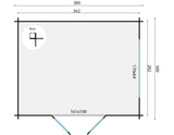 Blockhaus - Gartenhaus Loya | 28mm | Fichte Red Class Holz imprägniert