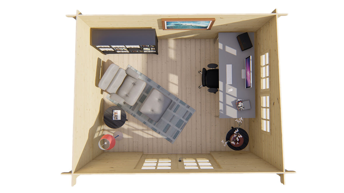 Blockhaus - Gartenhaus Loya | 28mm | Fichte Red Class Holz imprägniert