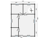 Blokhut - Tuinhuis Malaga | 44 mm | grijs geïmpregneerd