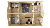 Blokhut - Tuinhuis Malaga | 44 mm | Red Class Wood geïmpregneerd