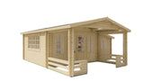 Cabane en rondins - Maison de jardin Manchester | 58 mm | pin brun imprégné