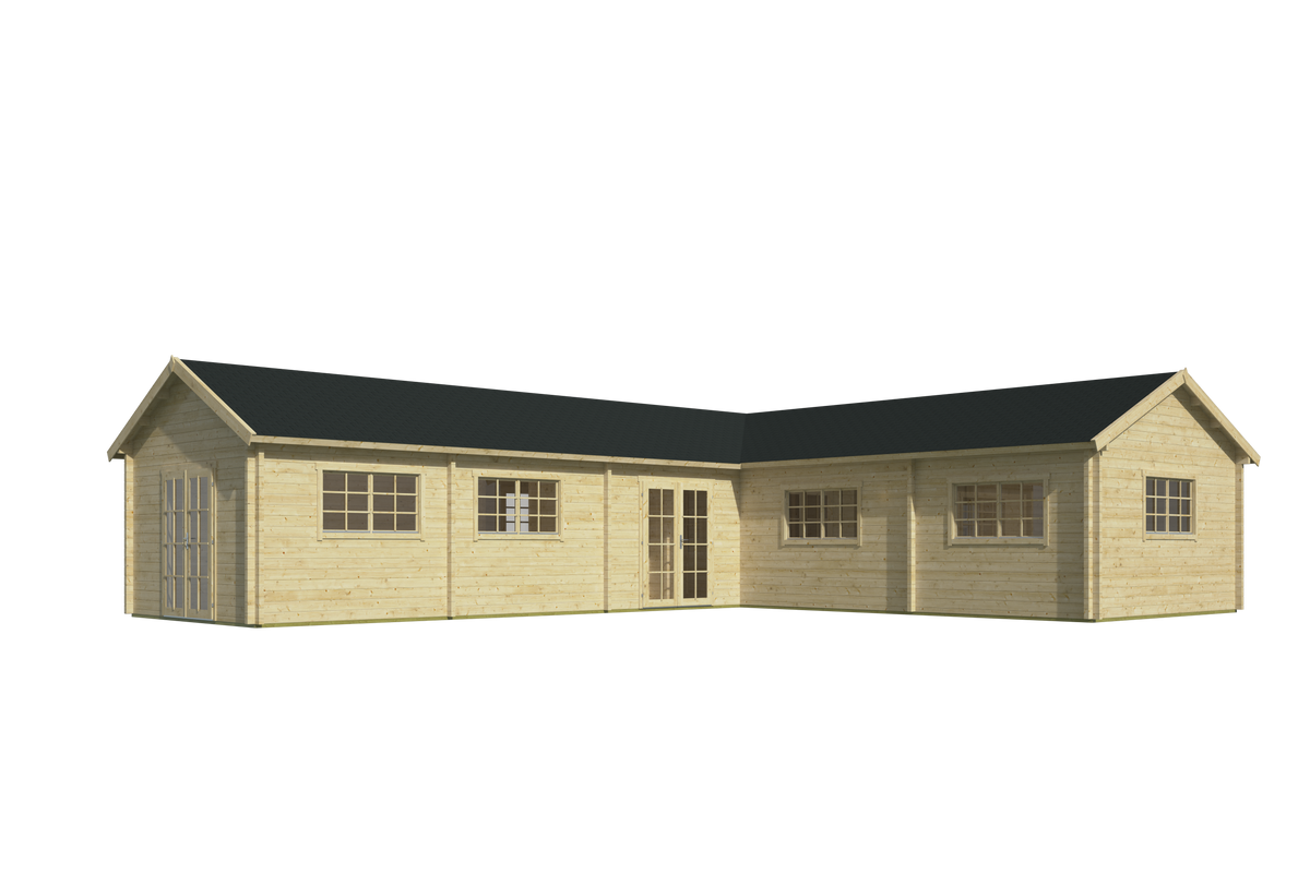 Cabane en rondins - Maison de jardin Maynooth | 70 mm | gris imprégné