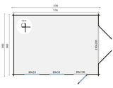 Garage Marketta | 44mm | Fichte honiggelb imprägniert