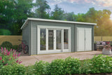 Cabane en rondins - Maison de jardin Meg | 44 mm | imprégné de brun