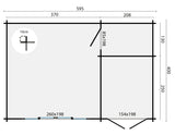 Blockhaus - Gartenhaus Meg | 44 mm | honiggelb imprägniert