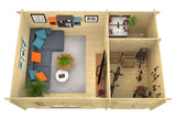 Blockhaus - Gartenhaus Meg | 44 mm | unbehandelt
