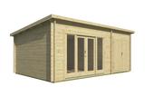 Cabane en rondins - Maison de jardin Meg | 44 mm | imprégné de brun