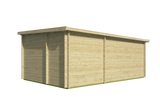 Cabane en rondins - Maison de jardin Meg | 44 mm | imprégné de brun