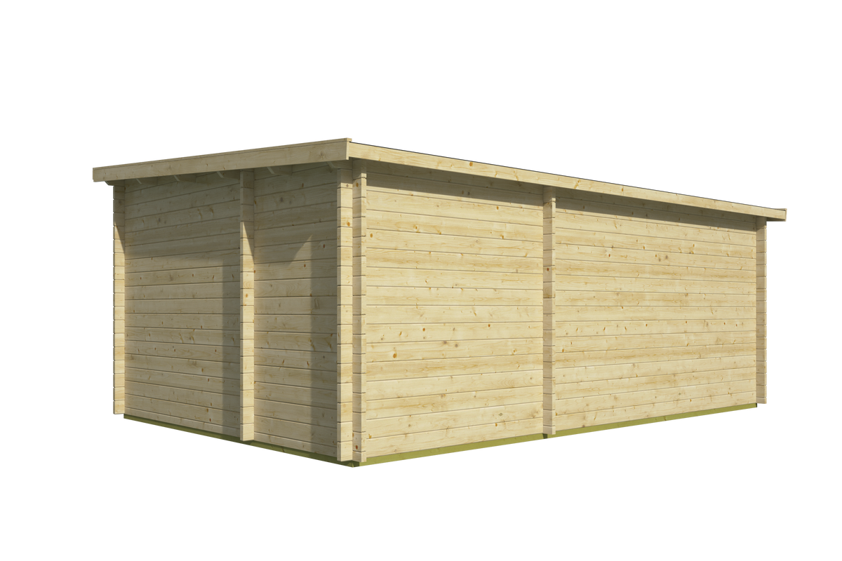 Cabane en rondins - Maison de jardin Meg | 44 mm | gris imprégné