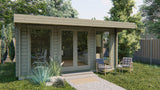 Blockbohlenhaus - Gartenhaus Mia | 70 mm | honiggelb imprägniert