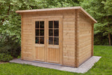 Blockhaus - Gartenhaus Mila | 28mm | Fichte grau imprägniert