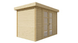 Blockhaus - Gartenhaus Minimodern | 28mm | Fichte Red Class Holz imprägniert
