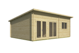 Blockbohlenhaus - Gartenhaus Moderna | 44 mm | unbehandelt