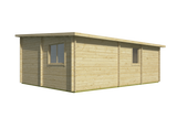 Blockbohlenhaus - Gartenhaus Moderna | 44 mm | unbehandelt