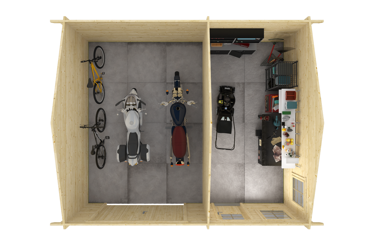 Garage Moa | 44mm | Fichte braun imprägniert