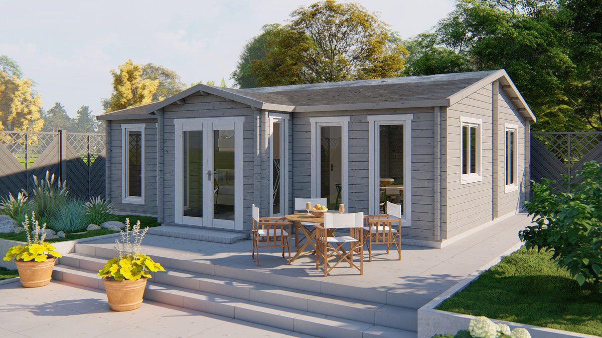 Cabane en rondins - Maison de jardin Mullingar | 70 mm | vert pin imprégné