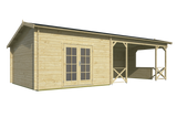 Blockhütte - Gartenhaus Mokka | 40mm | Fichte Red Class Holz imprägniert
